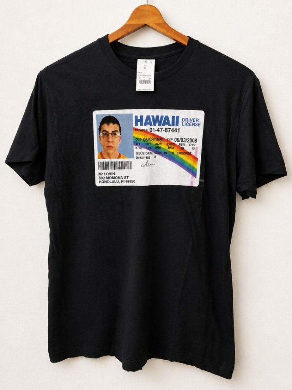 Superbad McLovin ID T-Shirt Size XL NWT